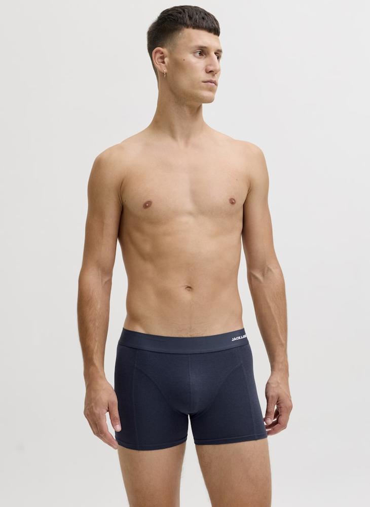 JACK & JONES 3 Pack Logo Band Trunks - Image 5